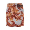 Etro Floral Wrap Mini Skirt Decorative Button In Multi