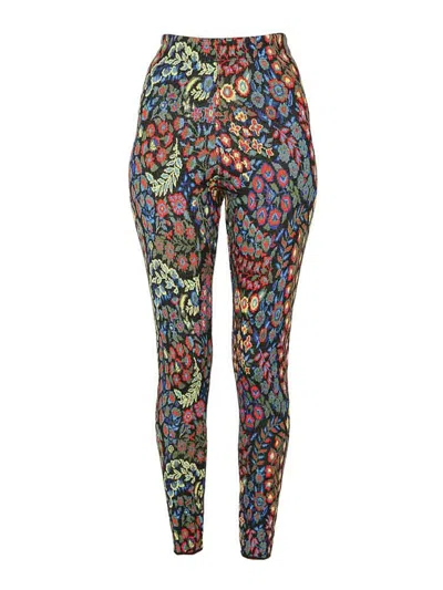 Etro Jacquard Wool Blend Top And Leggings In Black