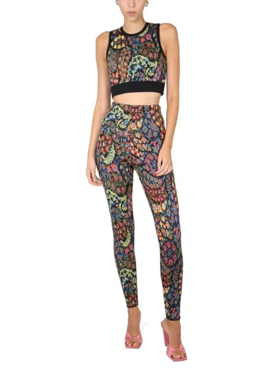 Etro Wool-blend Jacquard Knit Top And Leggings Set In Multi