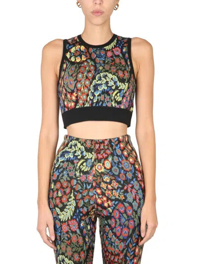Etro Jacquard Wool Blend Top And Leggings In Multi