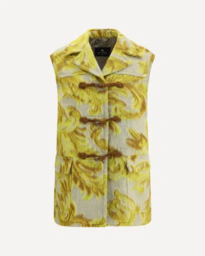 ETRO JACQUARD WOOL-BLEND VEST