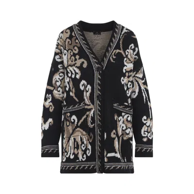 ETRO ETRO JACQUARD WOOL CARDIGAN