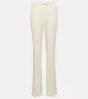 Etro Jacquard Wool Straight Pants In White