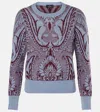 Etro Floral Jacquard-knit Wool Jacket In Multicoloured