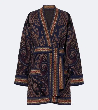 Etro Jacquard Wool-blend Kaftan In Multicoloured