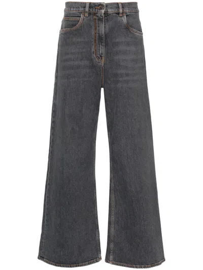 Etro Wide-leg Jeans In Gray