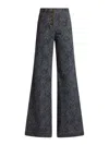 Etro Printed Flared Jeans In Black