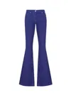 Etro Pegaso-embroidered Trousers In Blue