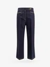 Etro Pegaso-buttons Cropped Jeans In Blue