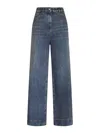Etro Women Jeans With Embroidered Pegasus In Blue