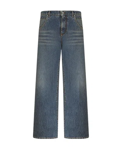 ETRO ETRO PEGASO EMBROIDERED WIDE-LEG JEANS