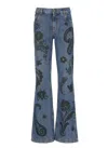 Etro Paisley Print Jeans In Multi