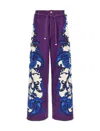Etro Maxi Paisley Wide Leg Jeans In Stampa F.do Bianco