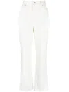 Etro High-waisted Flared Trousers In White