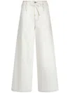 Etro High-waisted Wide-leg Denim Jeans With Drawstring Closure In White