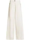Etro Pegaso-embroidered Wide-leg Jeans In Bianco