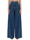 Etro Jeans Wide Leg In Navy