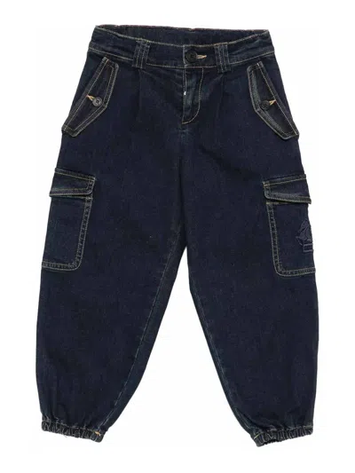 Etro Kids' Jeans With Cargo Pockets In Black