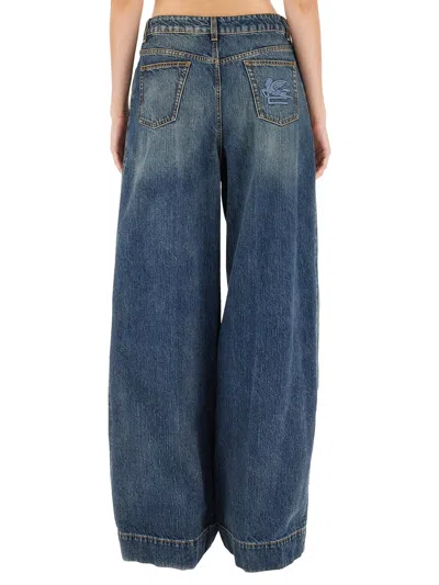 ETRO JEANS WITH EMBROIDERED PEGASUS