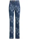 Etro Jeans Im Regular Fit Mit Jacquardmuster In Blue