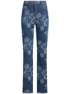 Etro Jeans Im Regular Fit Mit Jacquardmuster In Blue