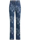 Etro Jeans Im Regular Fit Mit Jacquardmuster In Blue