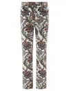 Etro Paisley-print Straight-leg Jeans In White