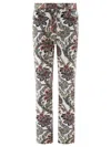 Etro Paisley-print Straight-leg Jeans In White