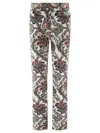 Etro Paisley-print Straight-leg Jeans In White