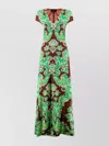ETRO JERSEY DRESS WITH FLORAL PATTERN AND VENUS PRINT