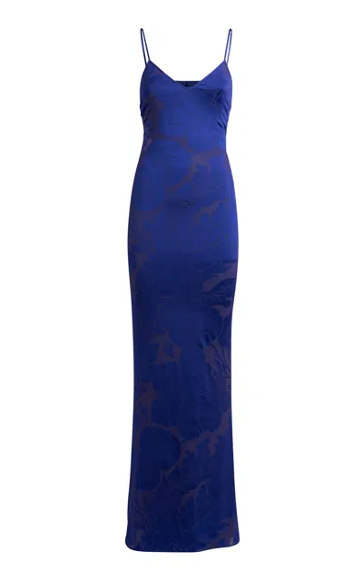 Etro Jersey Maxi Dress In Blue