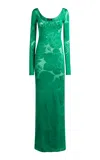 Etro Jersey Maxi Dress In Green