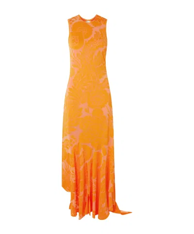 Etro Jersey Maxi Dress In Orange