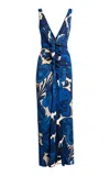 Etro Jersey Midi Dress In Blue