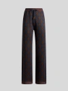 Etro , Jogginghose Aus Strickstoff Mit Motiv, Damen, Blau, Grösse 46