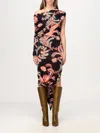 Etro Printed Black Jersey One-shoulder Dress In Schwarz