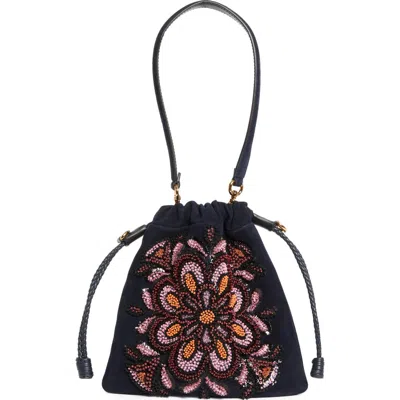Etro Kalispera Beaded Suede Shoulder Bag