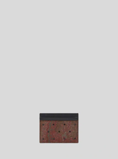 Etro Kartenetui Paisley In Schwarz