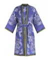 Etro Kesa Floral-print Silk Robe In Blue