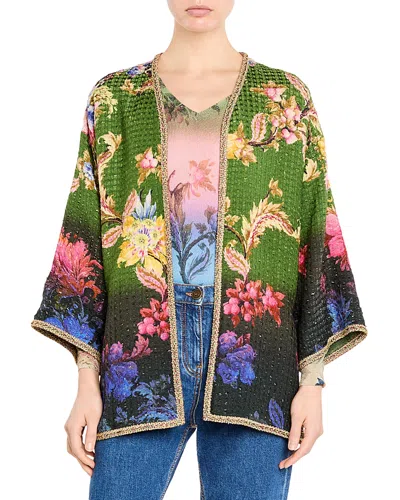 Etro Kesa Floral Side Slit Jacket In Multi