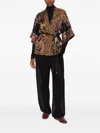 Etro Printed Silk Jacket In Brown