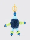 Etro Whimsical Beaded Charm With Fluffy Accents In Blue