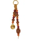 Etro Beaded Bag Charm In Orange