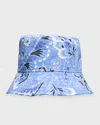Etro Paisley Print Bucket Hat In Blue