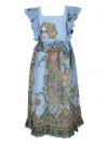 Etro Kids Dress In Blue