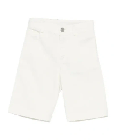 Etro Babies'  Kids Logo Patch Five Pockets Shorts In White