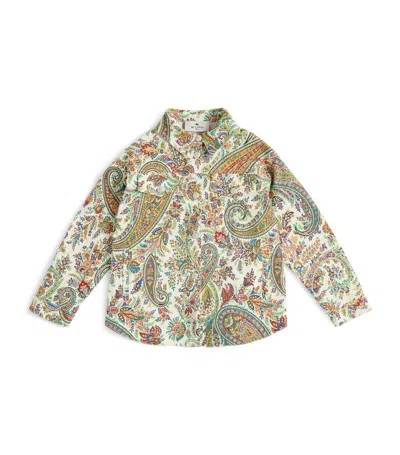 Etro Kids' Paisley Print Denim Jacket (8-16 Years) In Multi