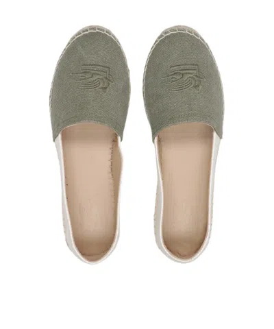 Etro Kids Pegaso Embroidered Espadrilles In Green