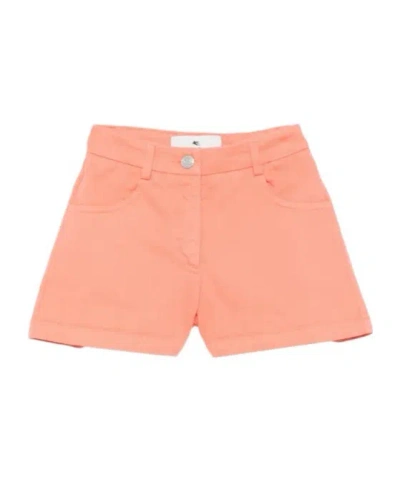 Etro Kids Pegasus-embroidered Shorts In Pink