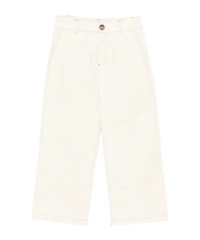 Etro Kids Wide Leg Pants In Neutral